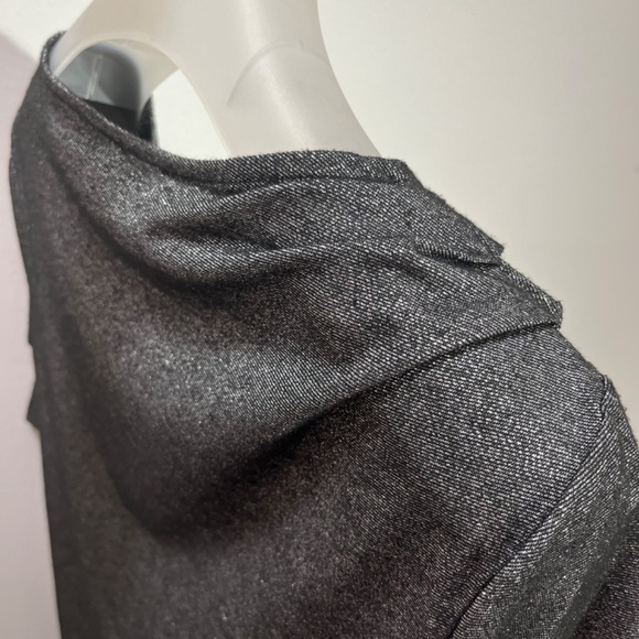 CALVIN KLEIN Black Metallic with Asymmetrical pleats Top Small - Picture 10 of 10